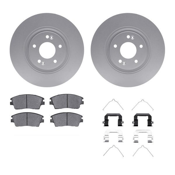 Dynamic Friction Co 4312-03077, Geospec Rotors with 3000 Series Ceramic Brake Pads includes Hardware, Silver 4312-03077
